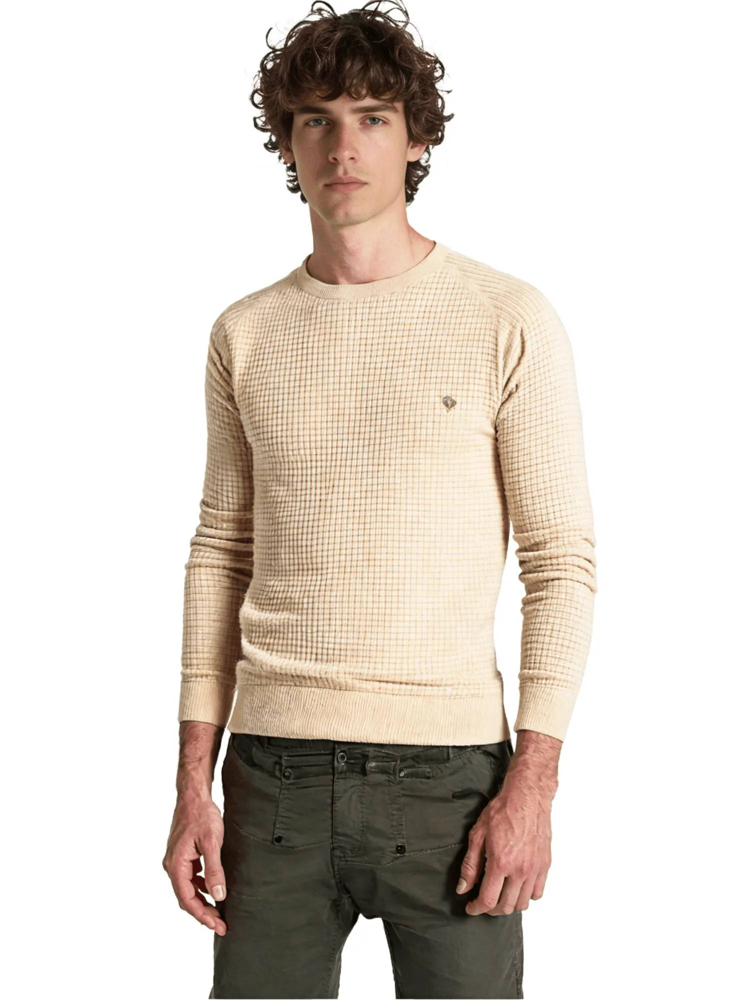 100% Cotton Men's Waffle Sweaters