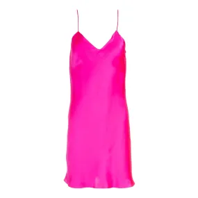 Acid Pink Mini Slip Dress