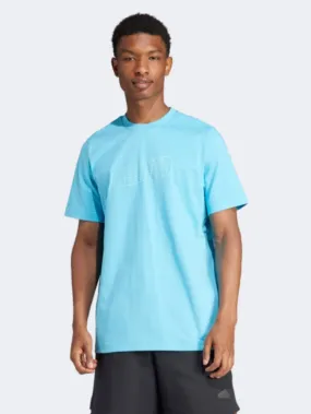 Adidas Brand Love Men Sportswear T-Shirt Light Aqua