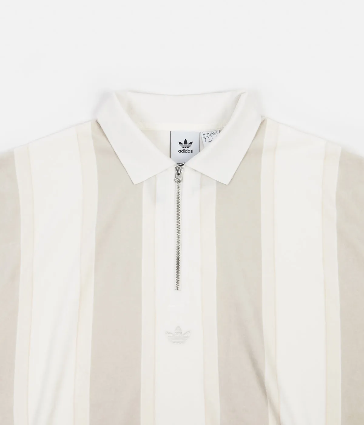 Adidas Velour Rugby Shirt - Multicolour / Chalk White / Orbit Grey