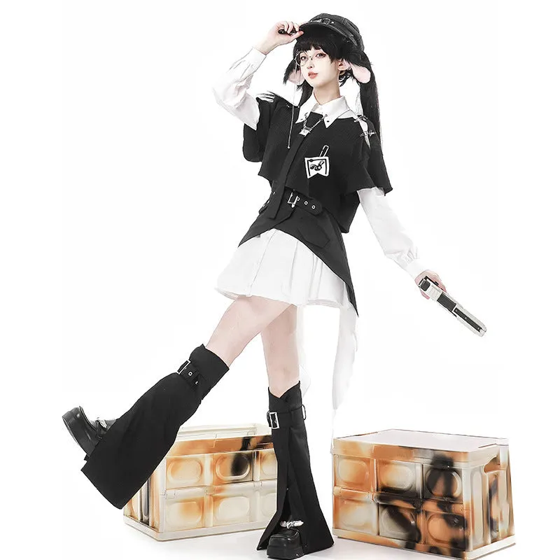 Advbridge group halloween costumes Bear Funny Sauce Original Night Travel Rabbit Lolita Female Lolita Top Skirt Dress Leg Cover Cute Suit 7045