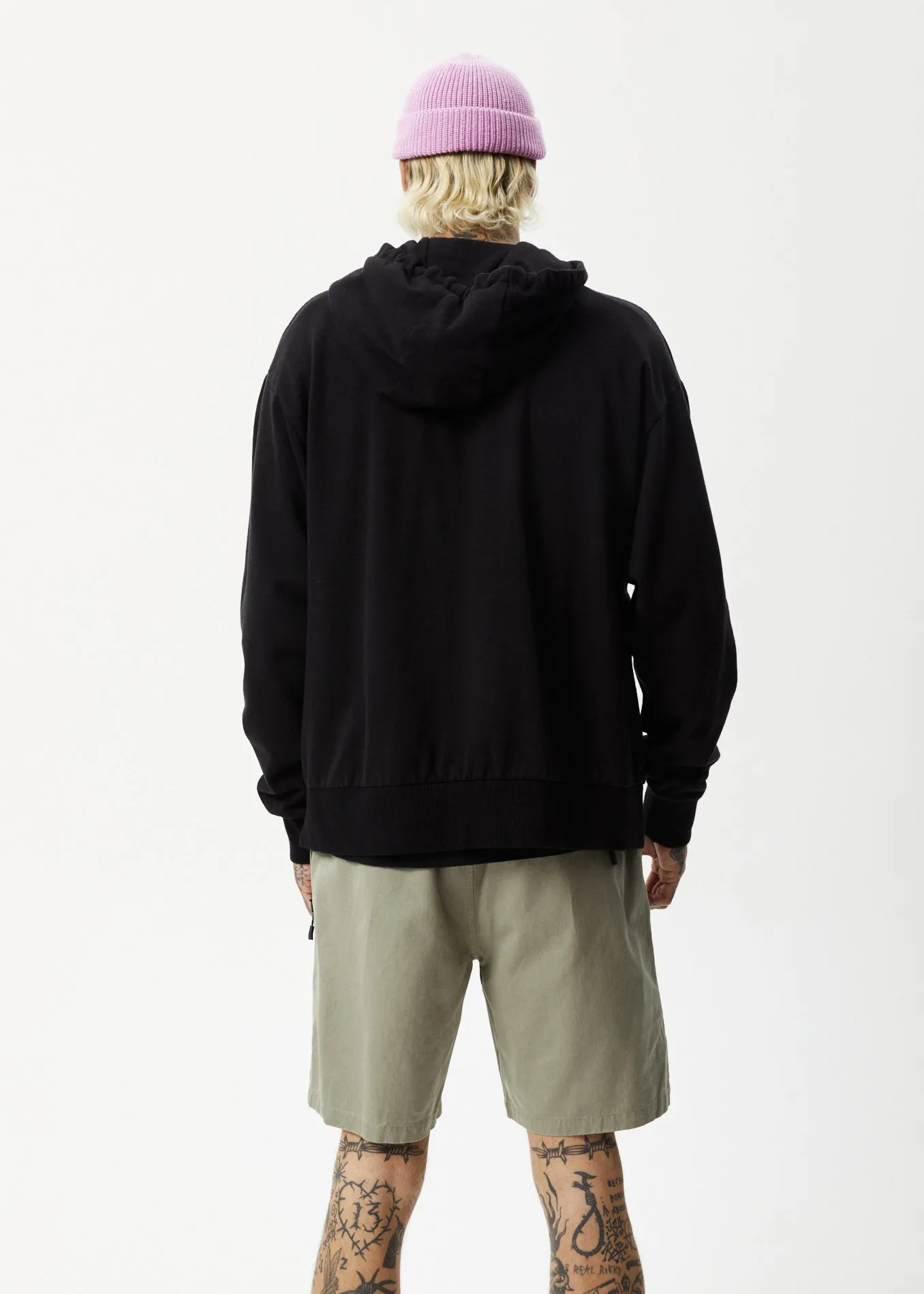 AFENDS Mens All Day - Relaxed Hoodie - Black