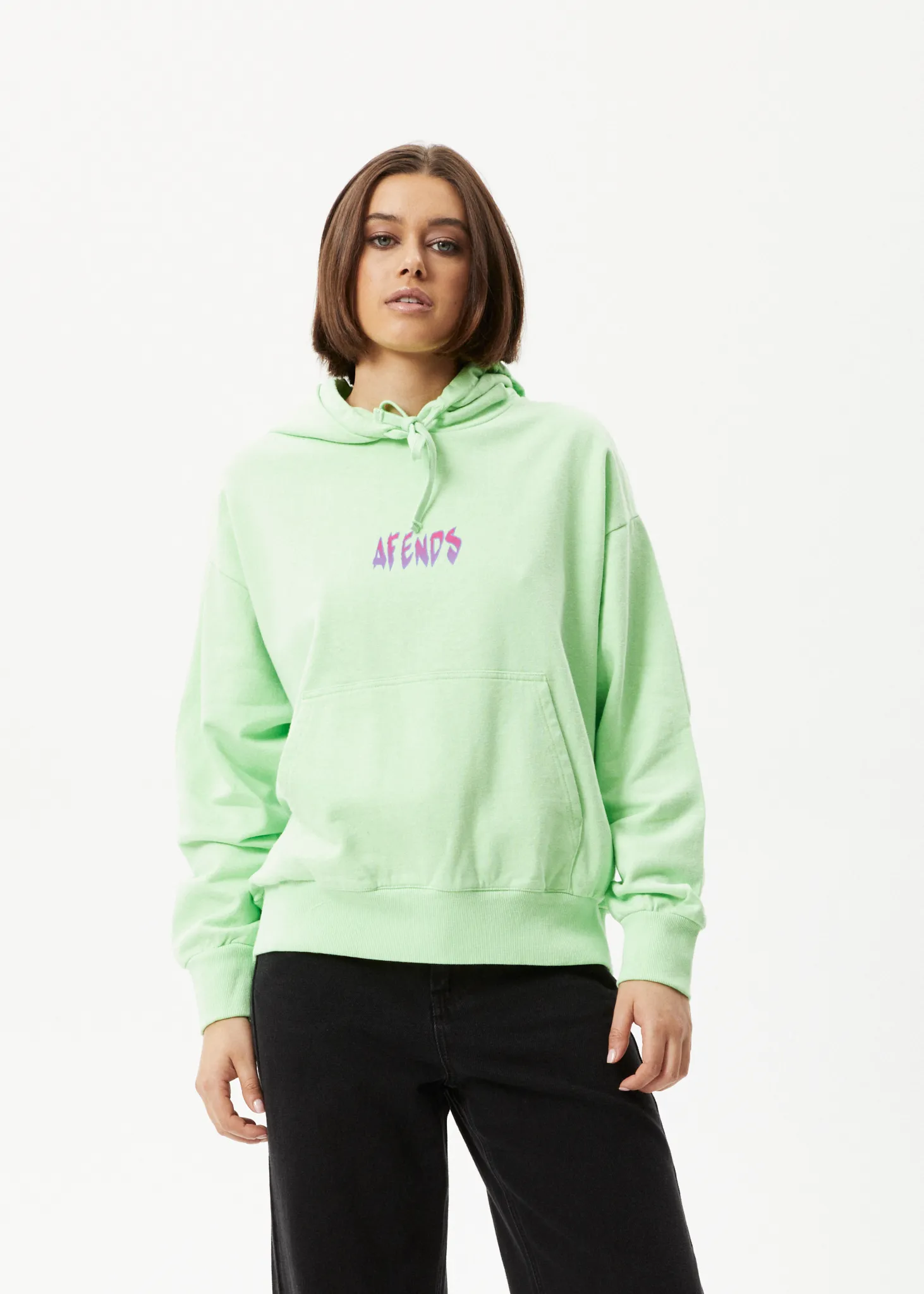 AFENDS Womens Electric - Hoodie - Lime Green