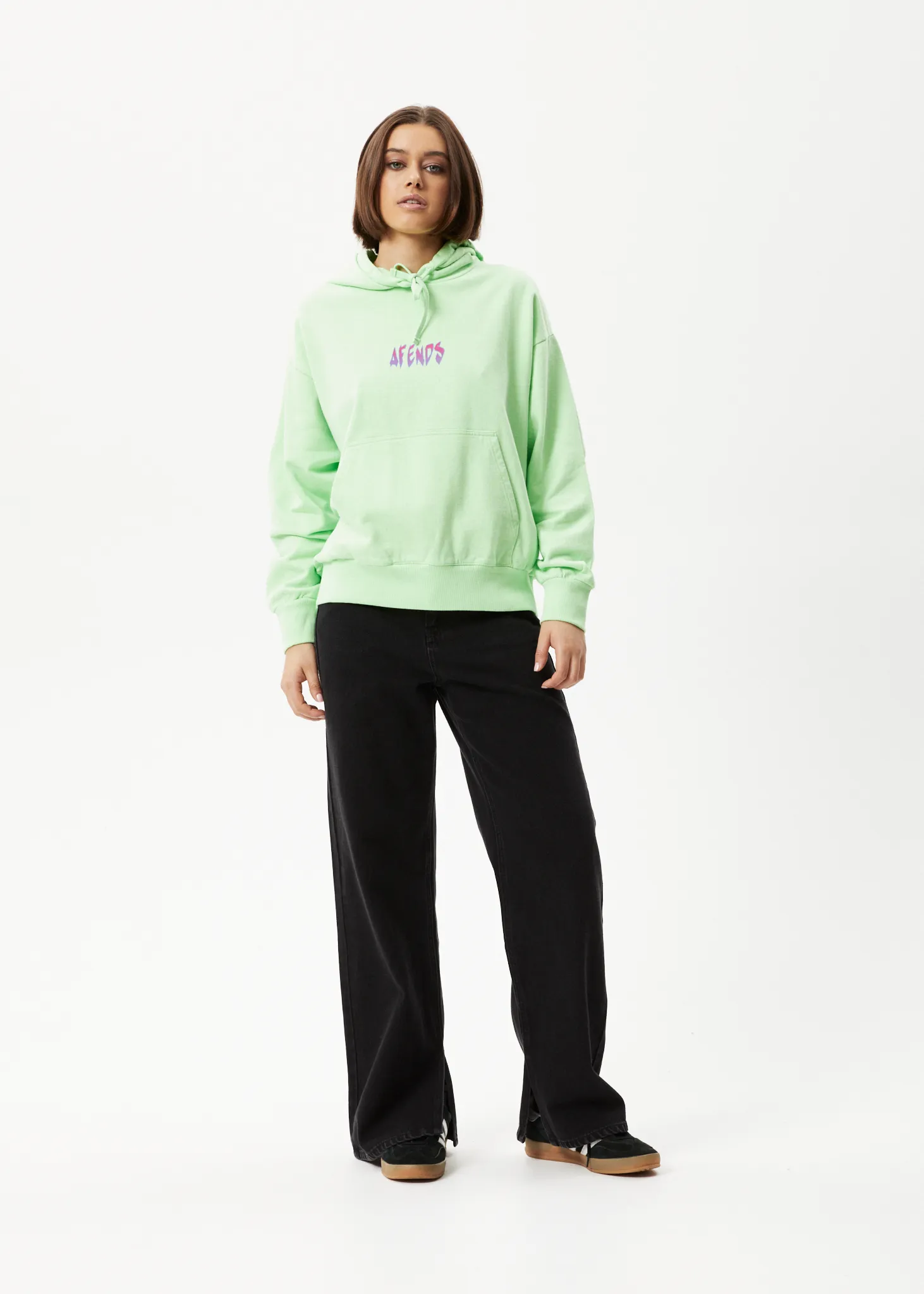 AFENDS Womens Electric - Hoodie - Lime Green