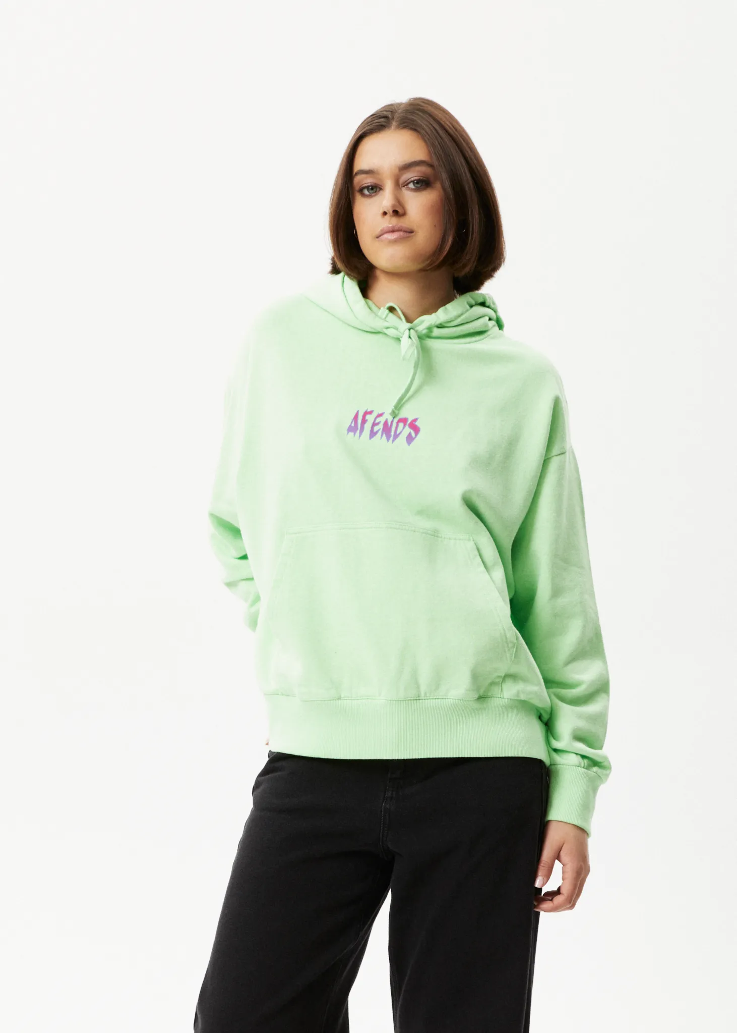 AFENDS Womens Electric - Hoodie - Lime Green