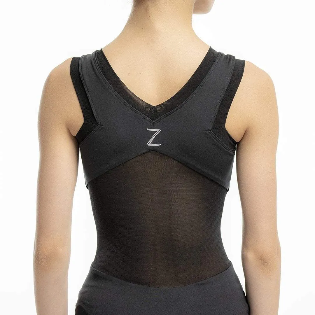 Alicia Black Mesh Leotard for kids