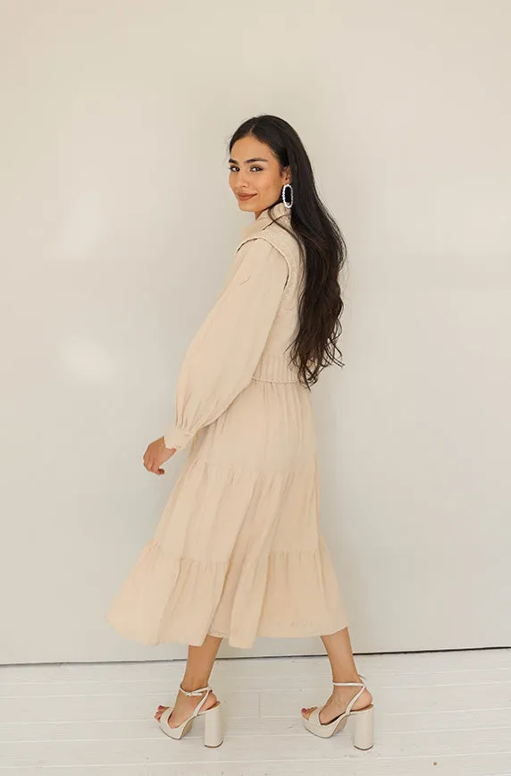 Angelica Almond Sweater Dress - DM Exclusive - Nursing Friendly - Restocked