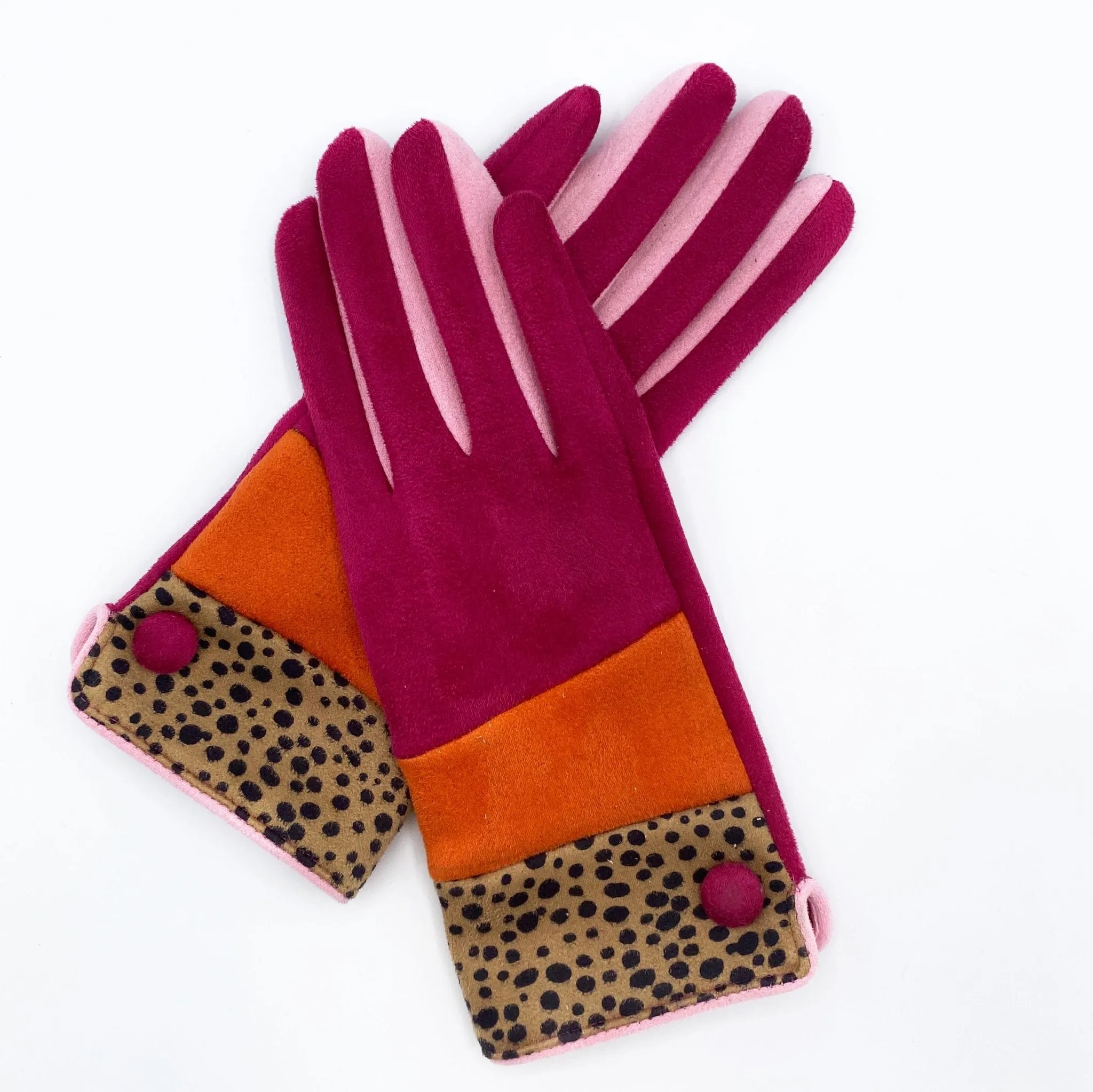 Animal Print Pink Cheetah Gloves