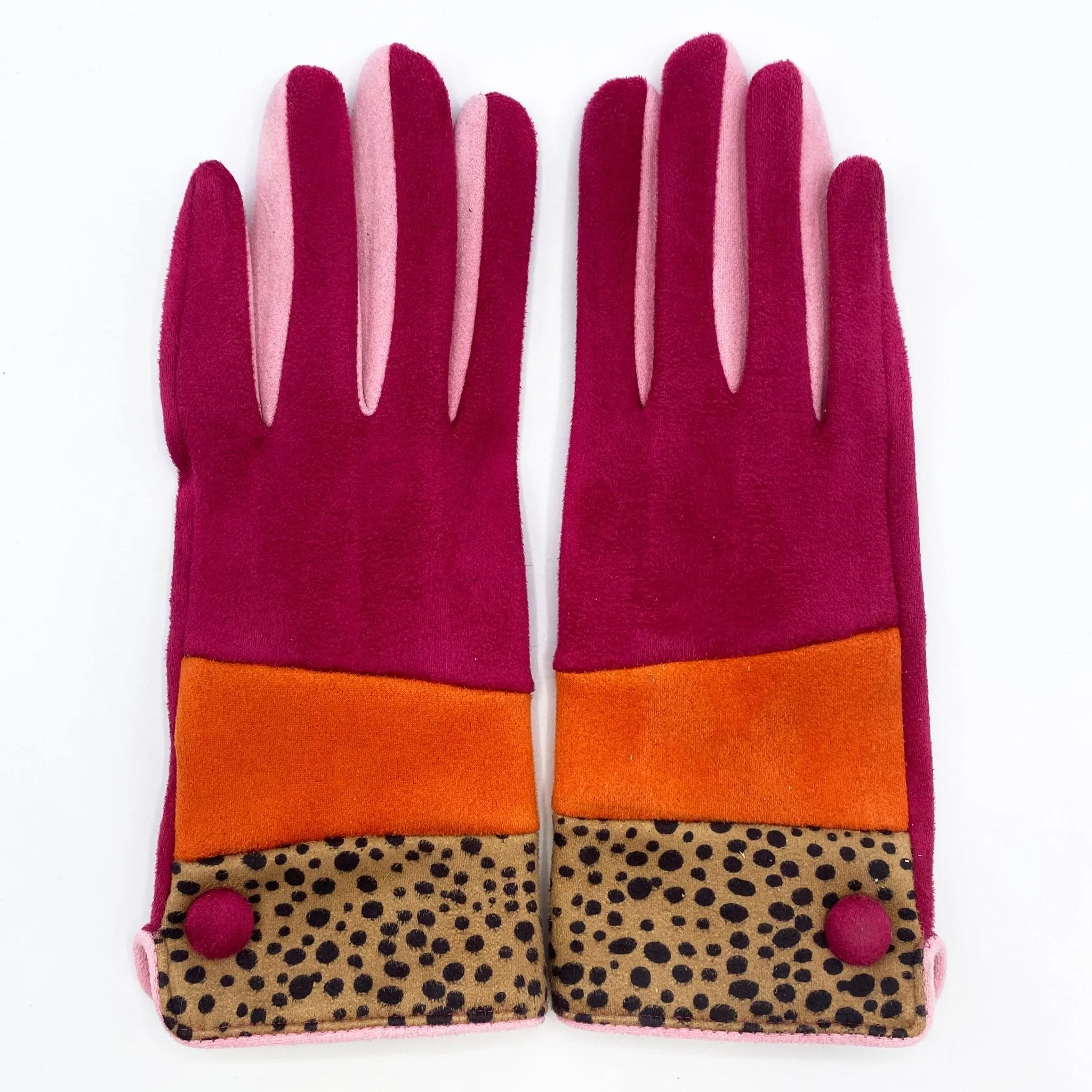 Animal Print Pink Cheetah Gloves