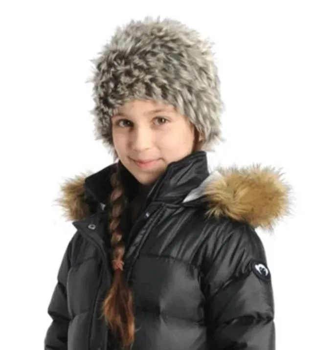 Appaman Girls Faux Fur Winter Hat Beanie Kids Chic Rambler Hat (SZ L)