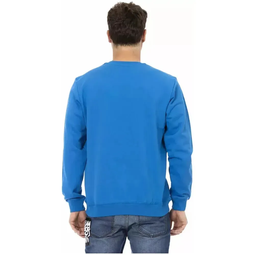 Automobili Lamborghini Blue Cotton Men Sweater