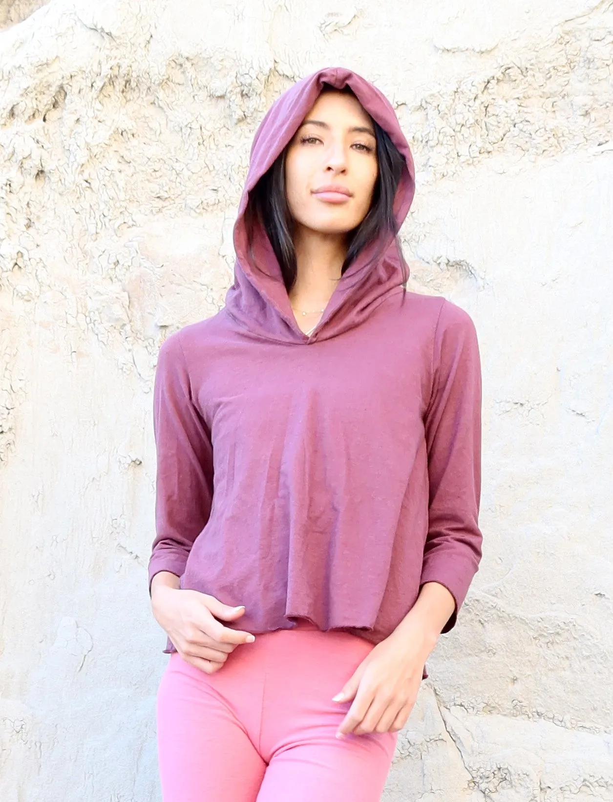 Beach Bum Hoodie Ojai Cropped Shirt