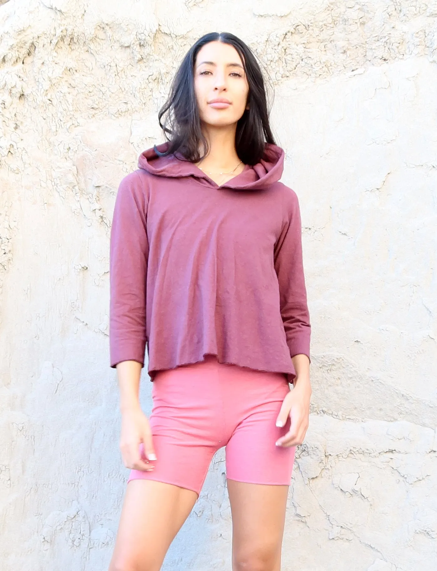 Beach Bum Hoodie Ojai Cropped Shirt