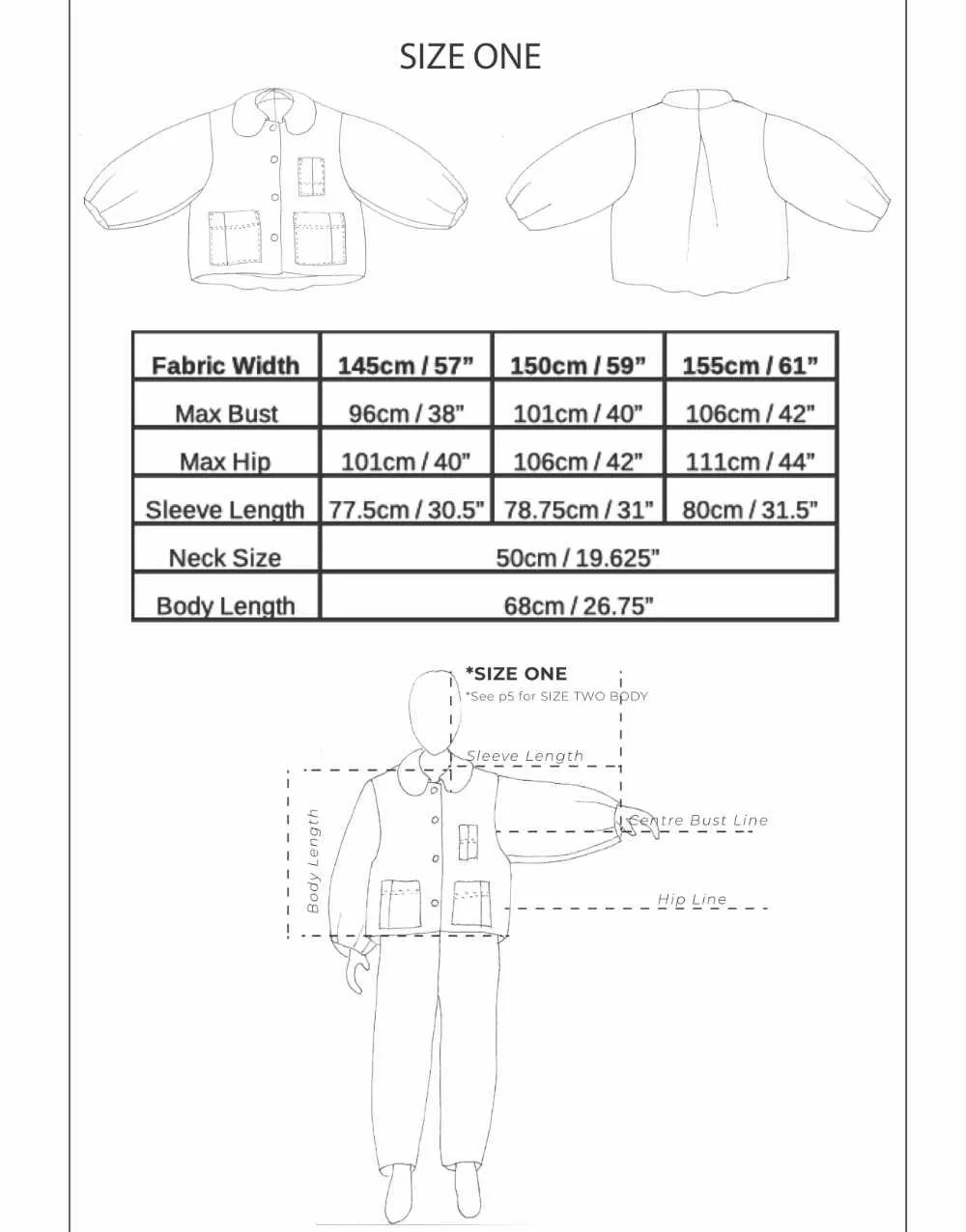 Bell Jacket Zero Waste Sewing Pattern PDF, Birgitta Helmersson