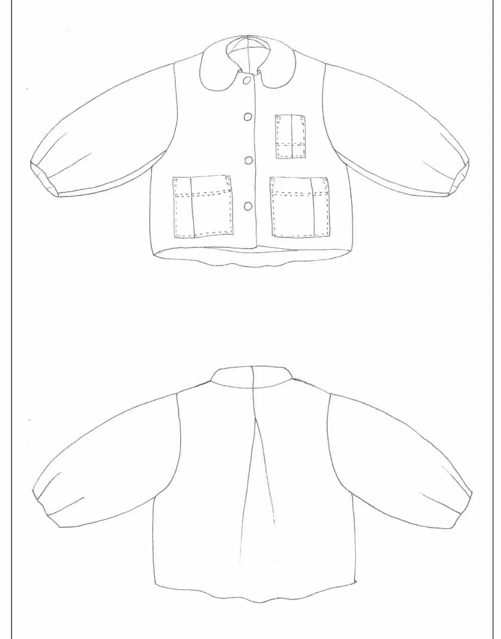 Bell Jacket Zero Waste Sewing Pattern PDF, Birgitta Helmersson