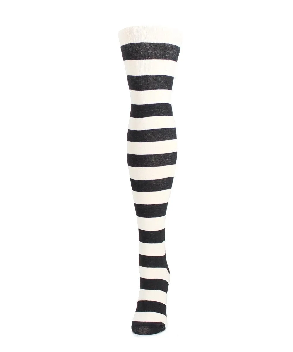 Black & White Stripe Sweater Tights