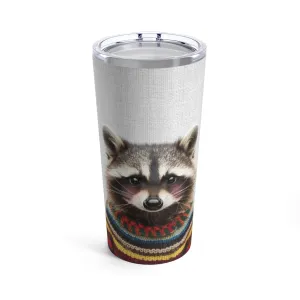 Blushing Raccoon in Sweater Tumbler 20oz