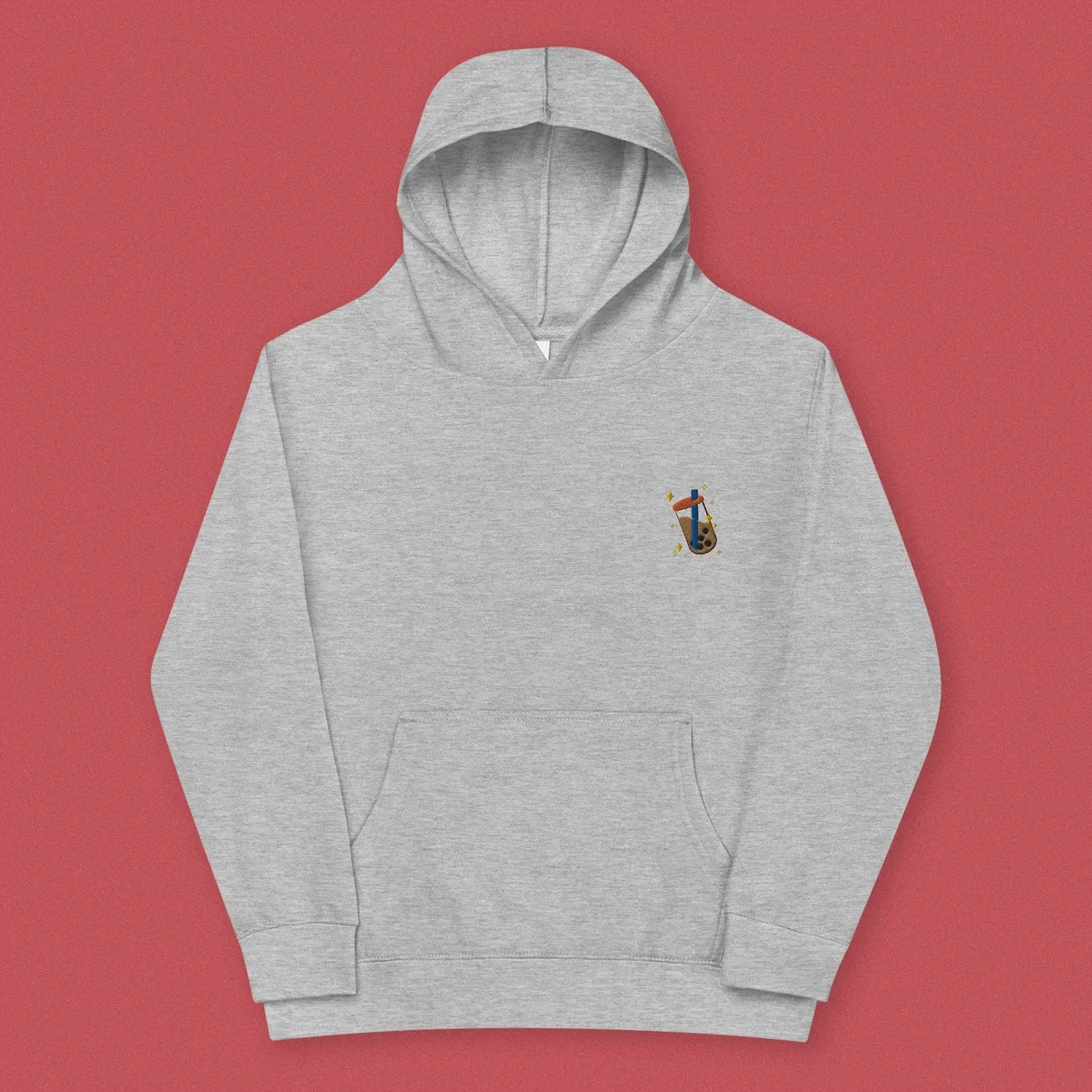 Boba Bliss Embroidered Kids Hoodie