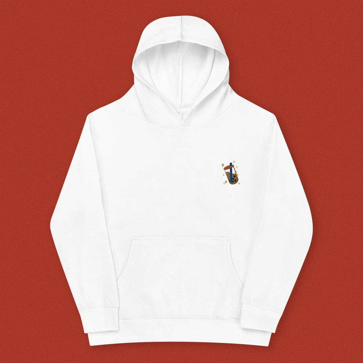 Boba Bliss Embroidered Kids Hoodie