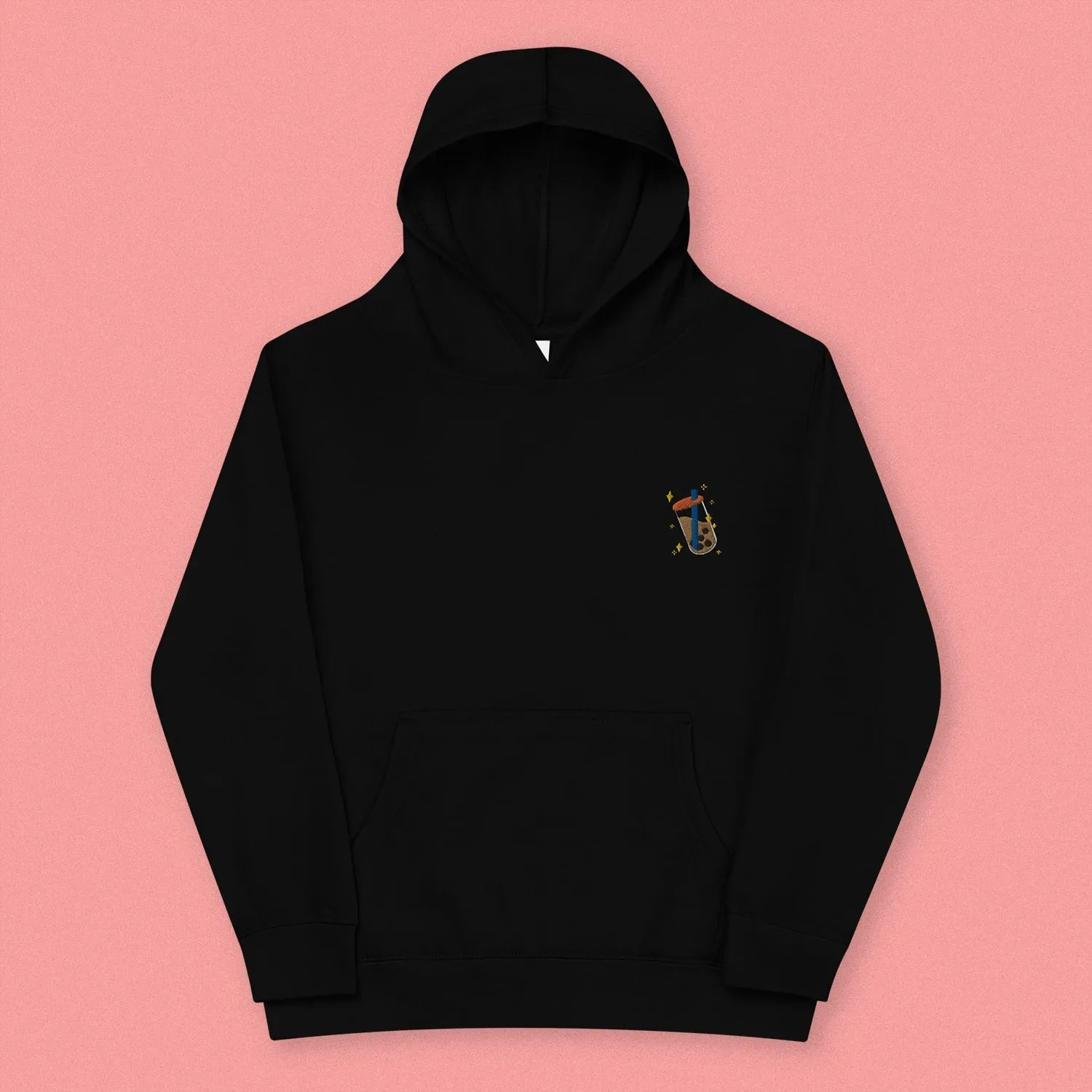 Boba Bliss Embroidered Kids Hoodie