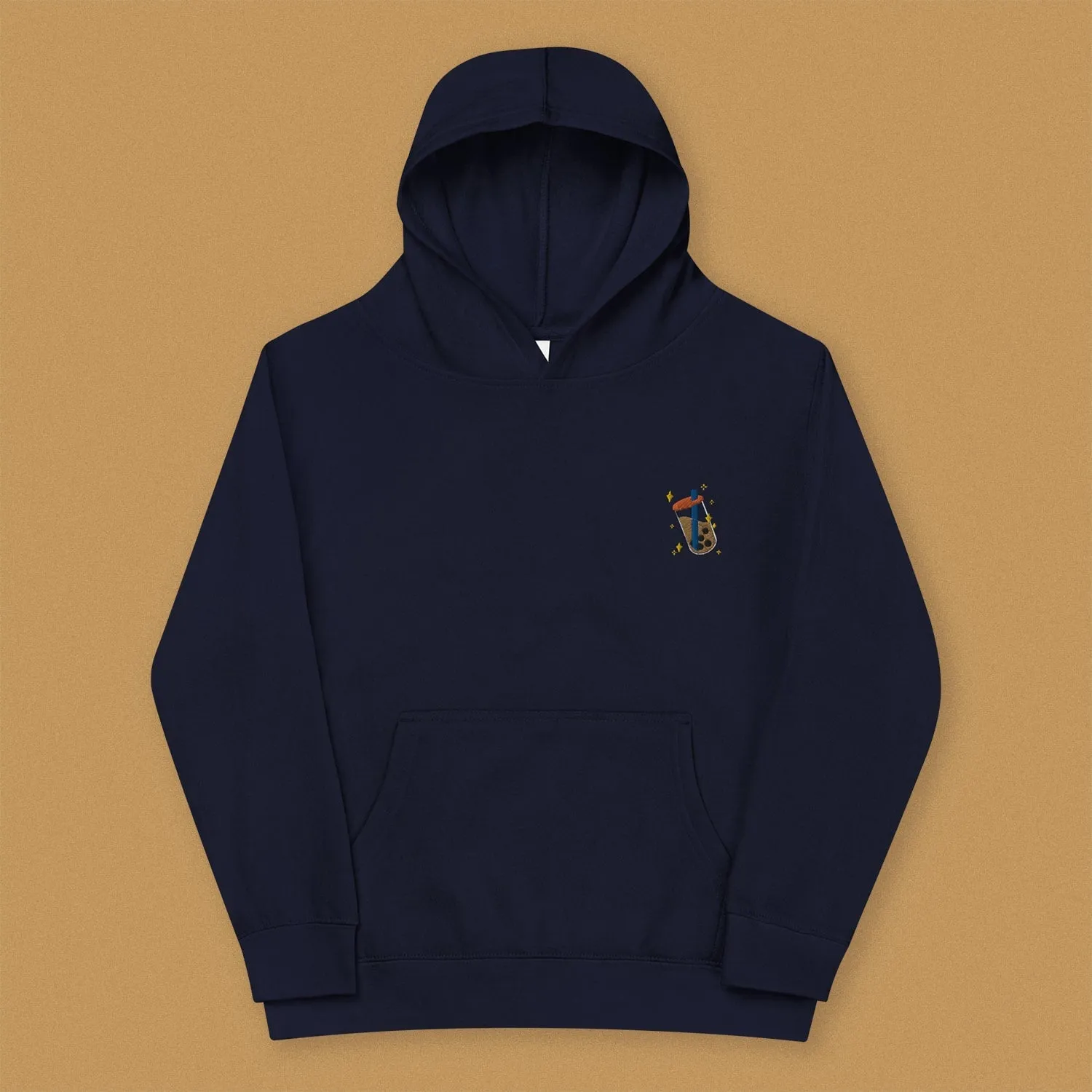 Boba Bliss Embroidered Kids Hoodie