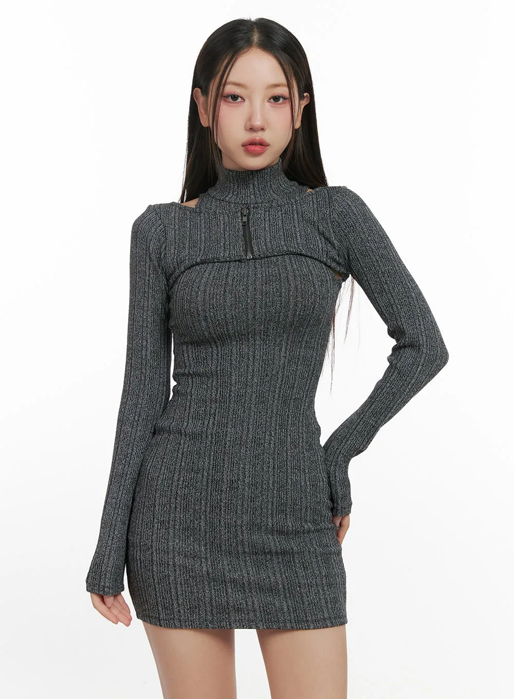 Bolero Sleeve Sweater Mini Dress CN413