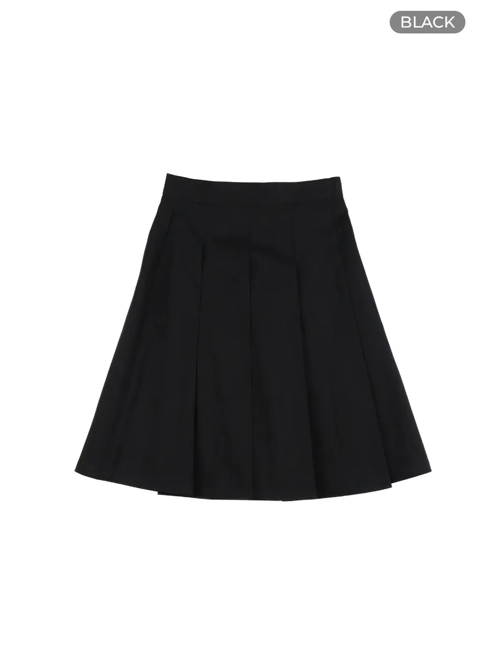 Box Pleated Midi Skirt CA404