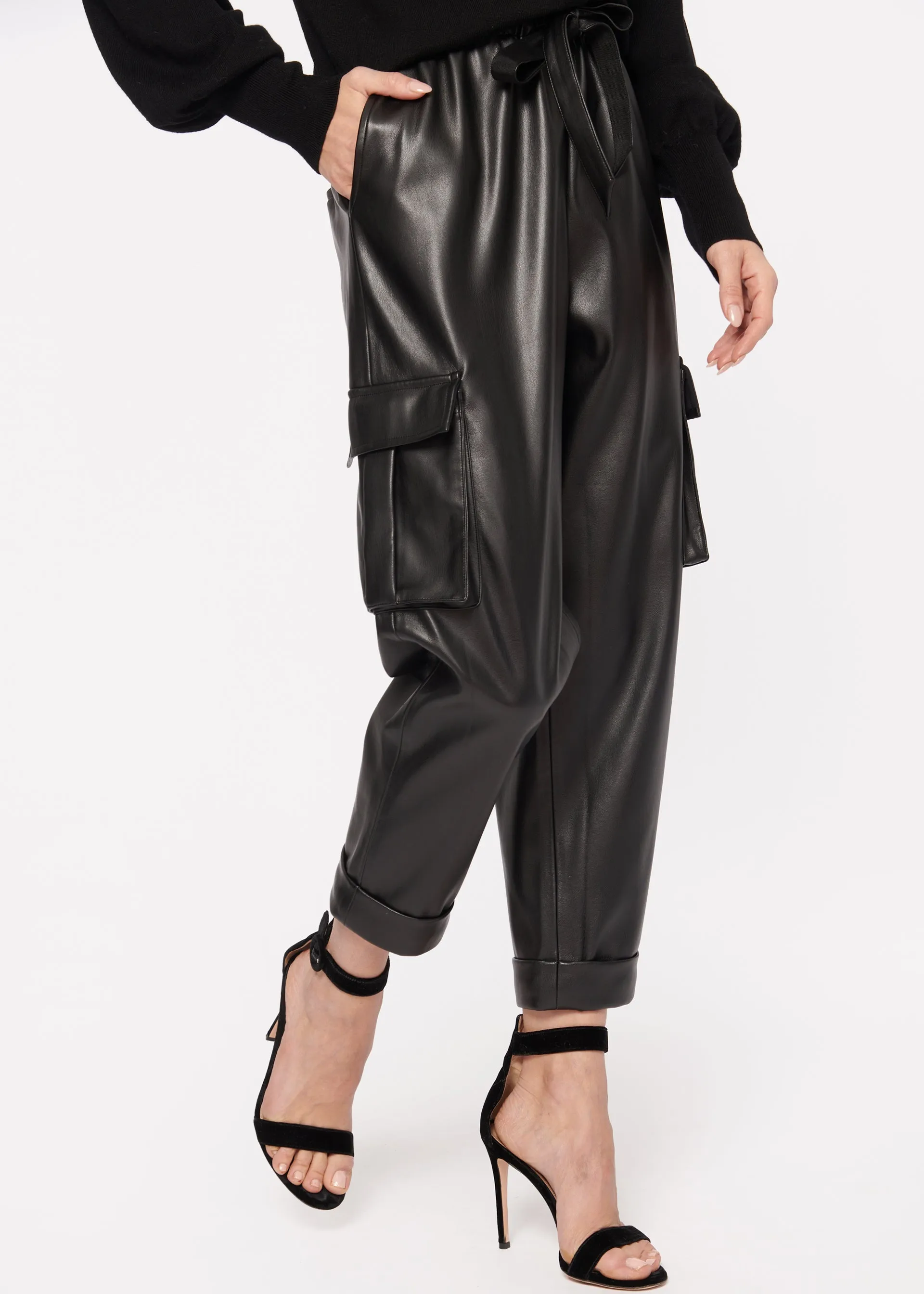 Cami NYC - Addy Vegan Leather Pant in Black