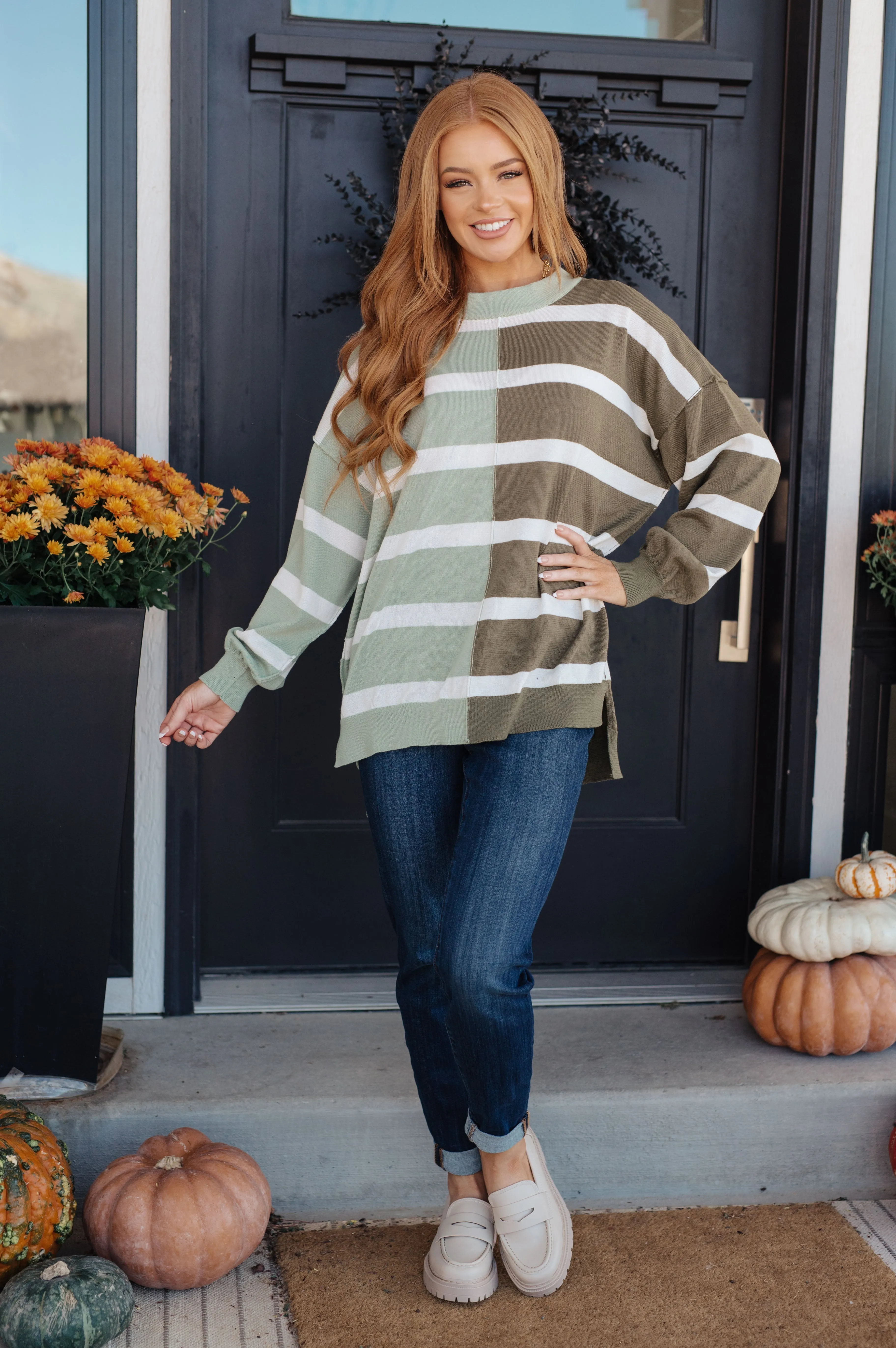 Can't Decide Color Block Striped Sweater - Andree By Unit