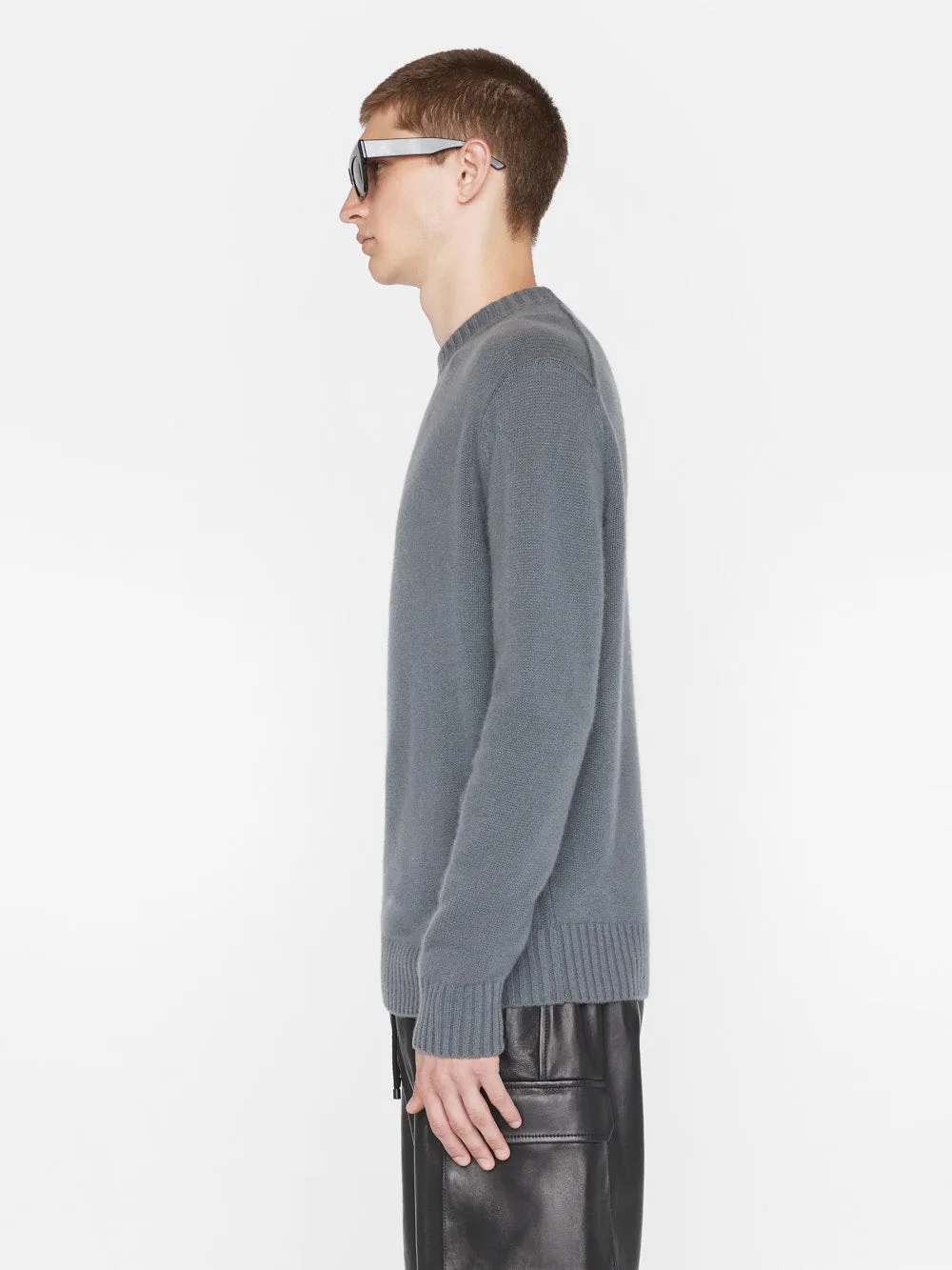 Cashmere Crewneck Sweater -- Charcoal Grey