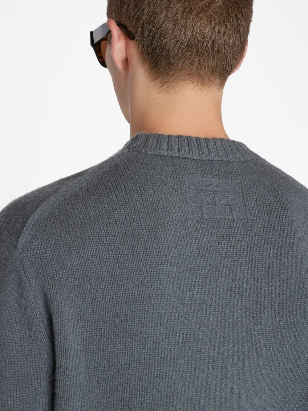 Cashmere Crewneck Sweater -- Charcoal Grey