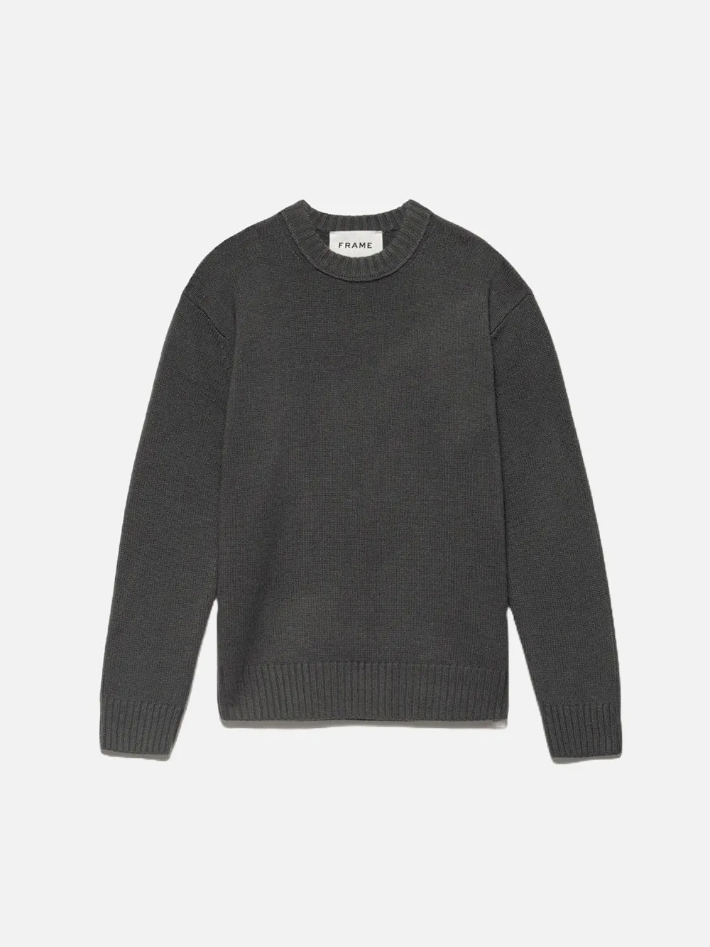 Cashmere Crewneck Sweater -- Charcoal Grey