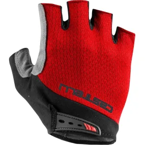 Castelli Entrata V Fingerless Cycling Gloves - Red