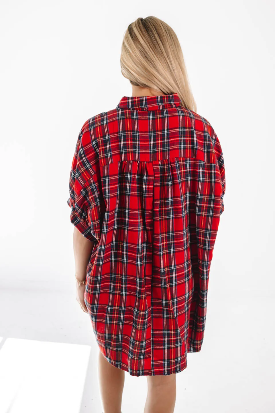 Check It Twice Dress - Red Plaid