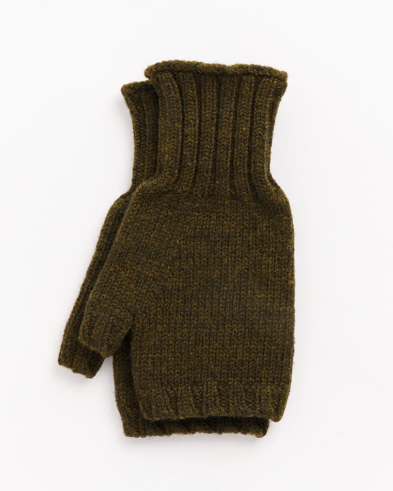 Chunky Fingerless Glove in Khaki