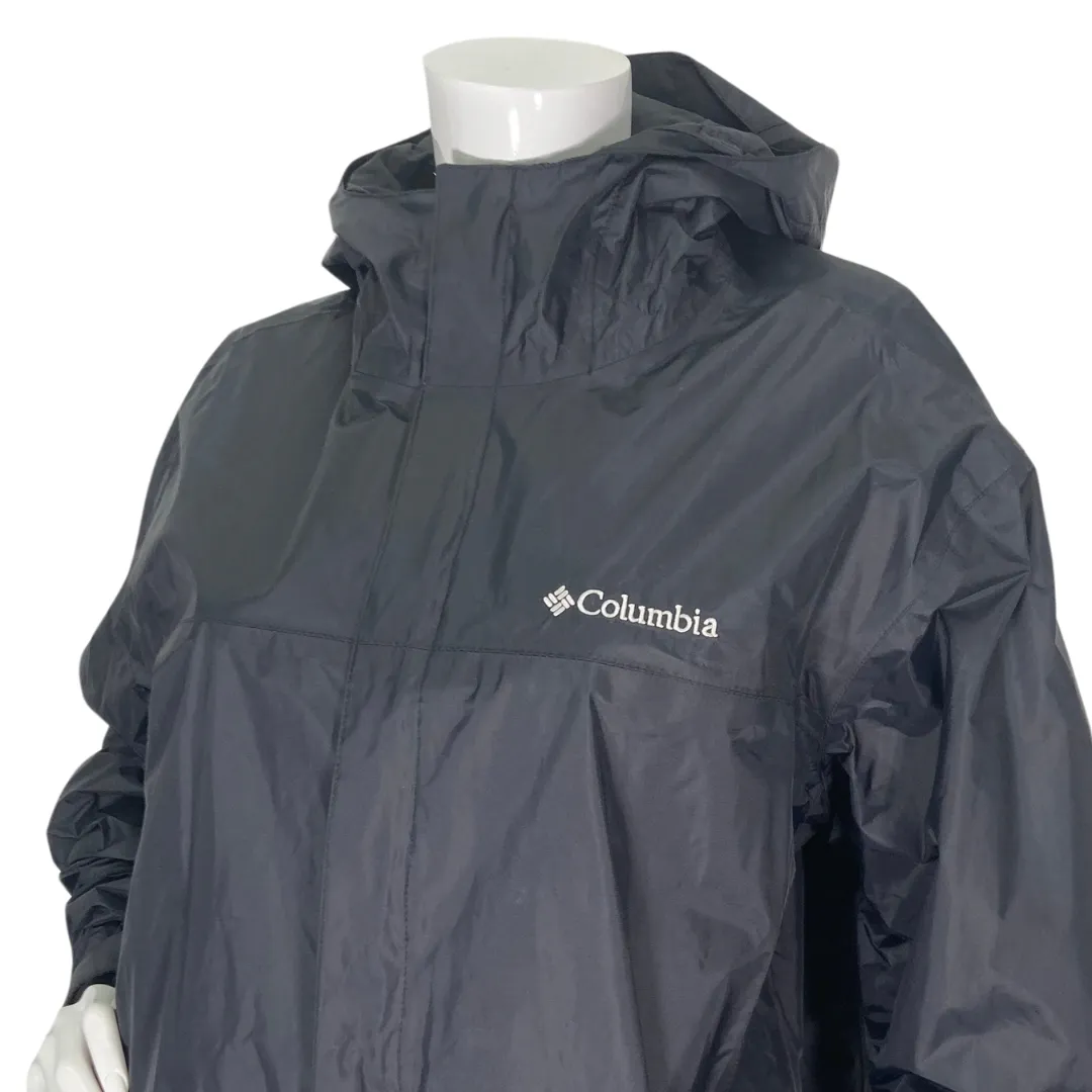 Colombia Black Rain Jacket with a Hood