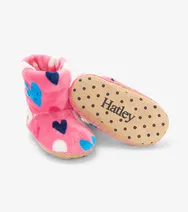 Confetti Hearts Fleece Slippers