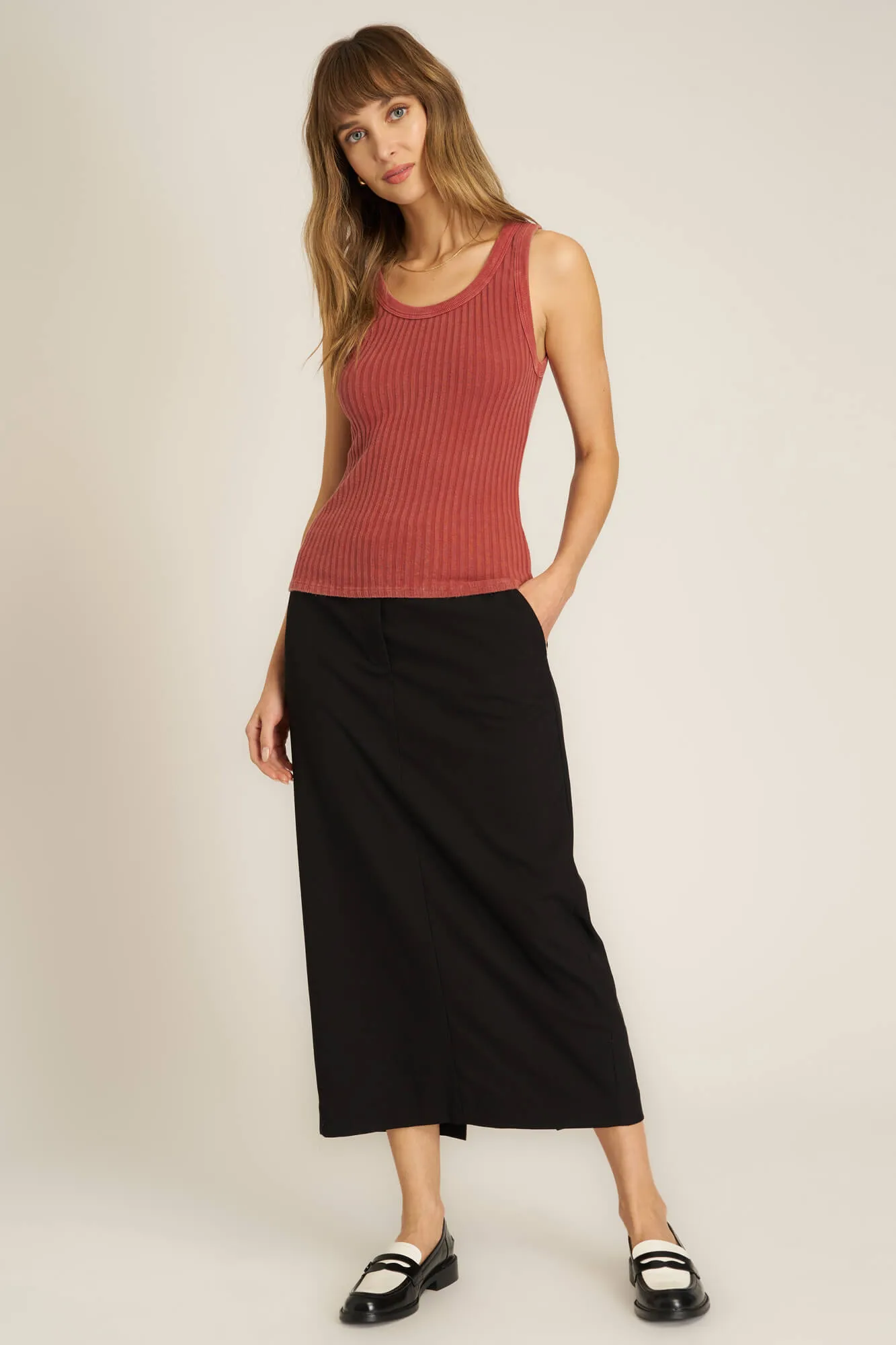 Cooper Sweater Rib Tank - MW Desert Clay