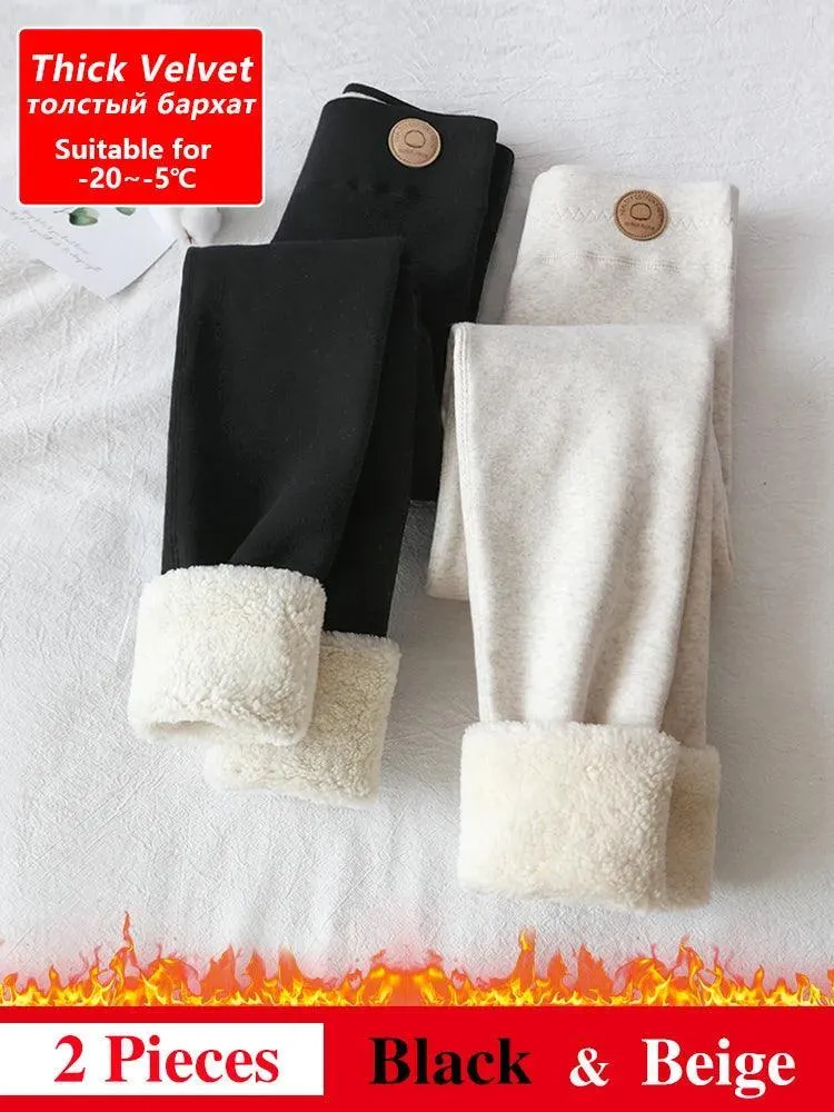 Cozy Winter Leggings: Stylish & Warm Fleece-Lined Tights