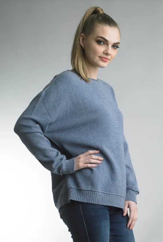 Crew Neck Banded Sweater