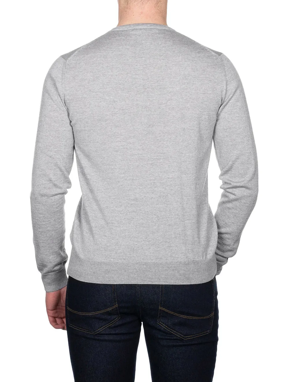 Crew Neck Knitwear Light Grey Melange