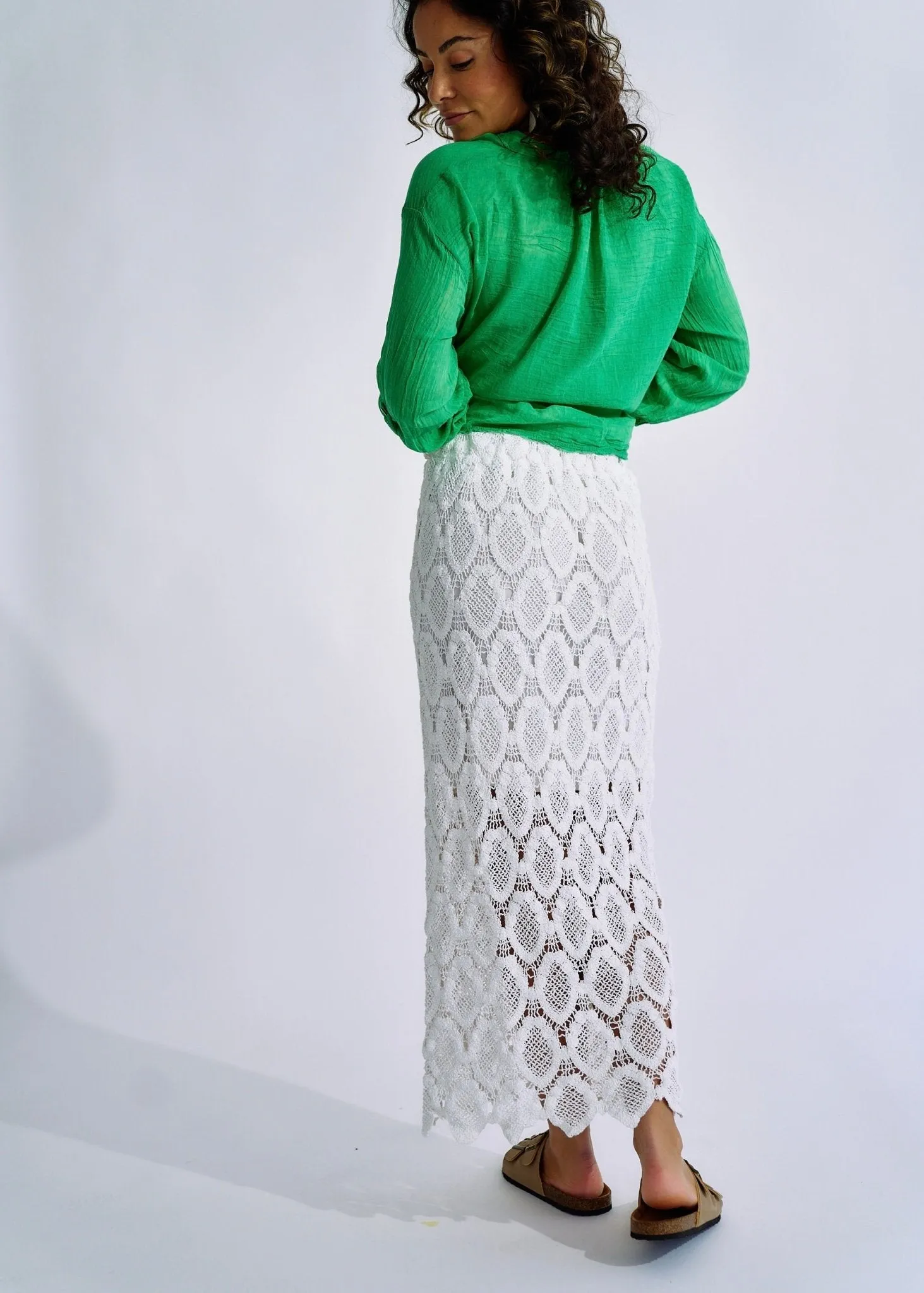 Crocheted Summer Skirt in White