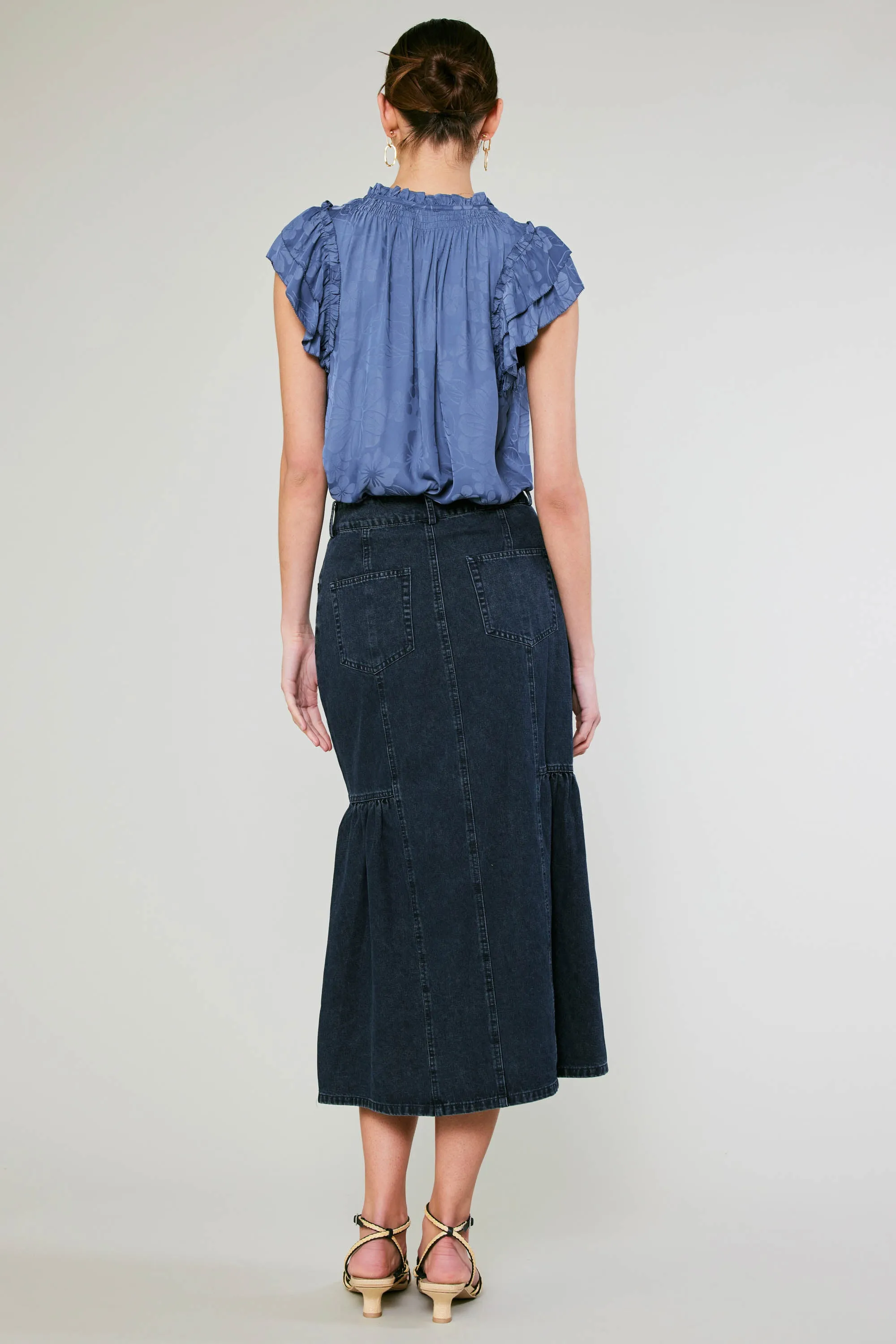 Denim Midi Skirt