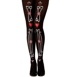 Dia De Los Muertos Tights