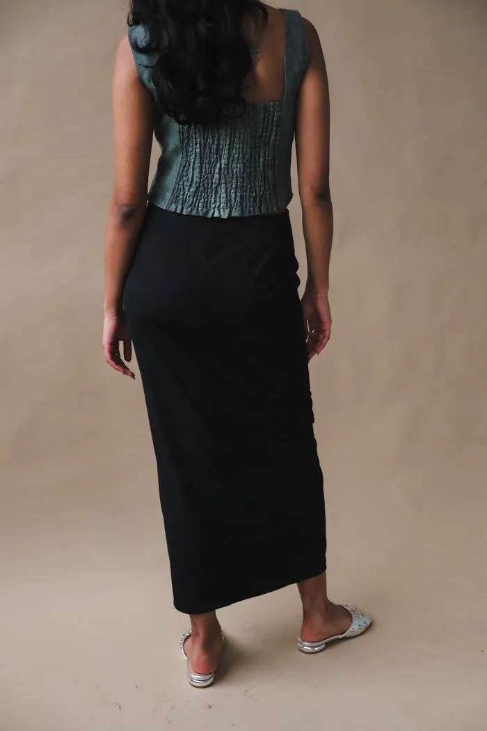 DRAPEY MELANGE MIDI SKIRT