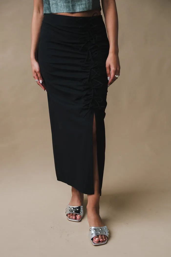 DRAPEY MELANGE MIDI SKIRT