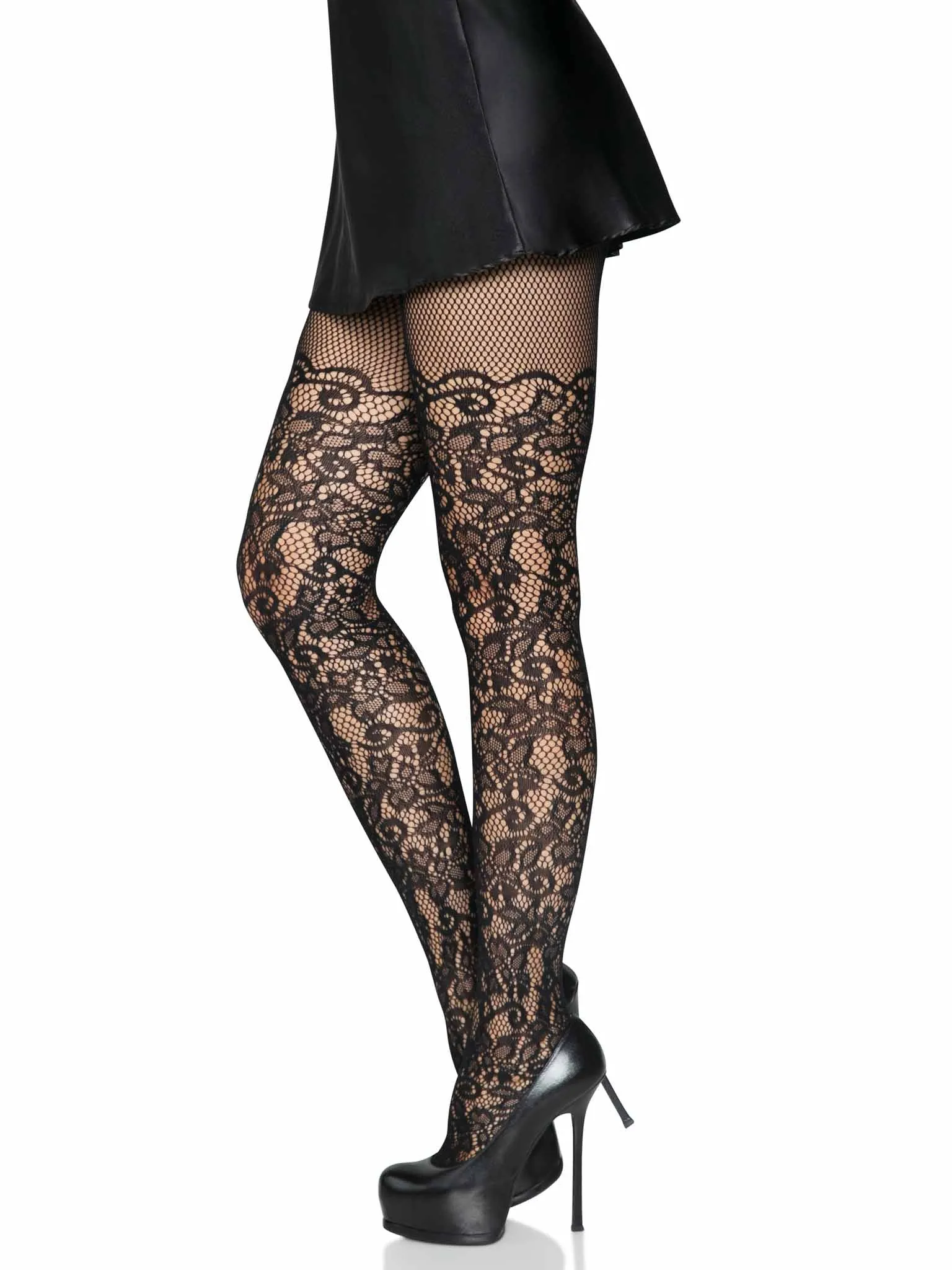 Drew Floral Vine Fishnet Pantyhose