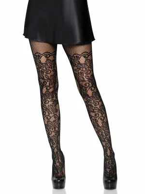 Drew Floral Vine Fishnet Pantyhose