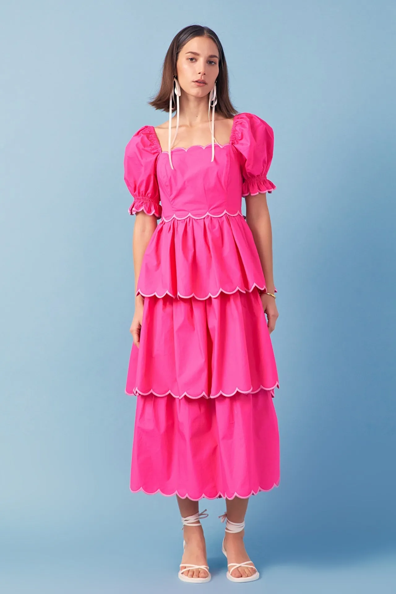 English Factory - Scallop Tiered Dress