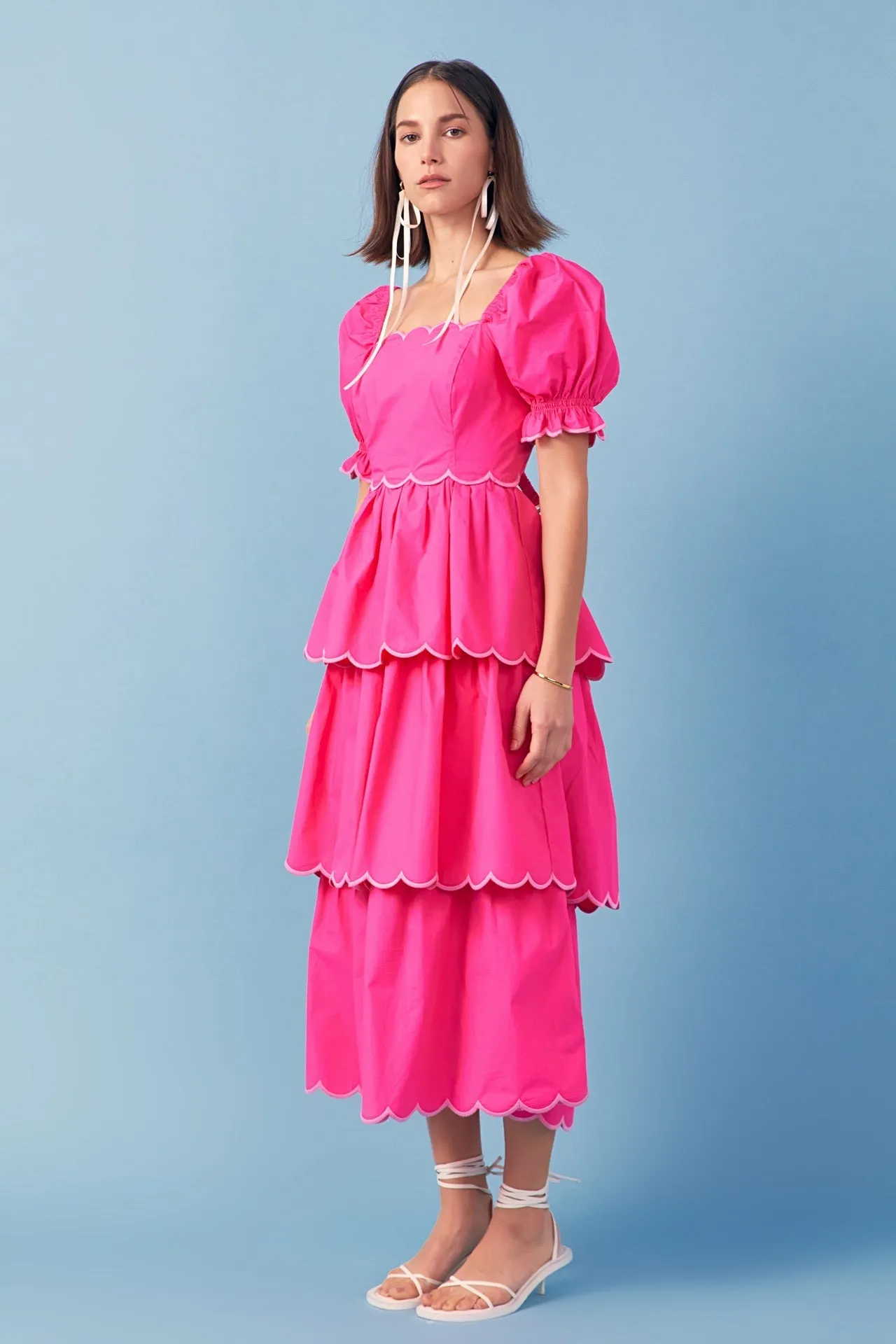 English Factory - Scallop Tiered Dress